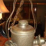 angle lamp restoration | antique bronze | before
