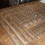 cabinet hardware | burnished nickel | strip and re-plate | before