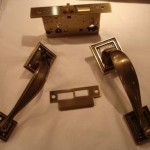 front door hardware | satin antique brass
