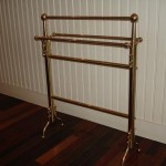 towel rack | fabricate missing parts | butler brass lacquer | after