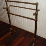 towel rack | fabricate missing parts | butler brass lacquer | before