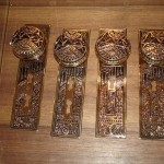 door hardware | antique black | polished brass