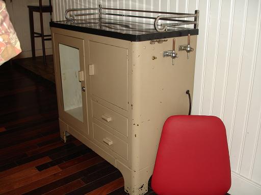 vintage medicine cabinet restoration | powder coat | paint before