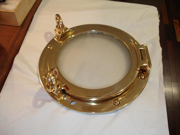 brass port hole | polish and laquer brass port hole | polish and laquer